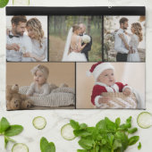 Ontwerp je eigen 10 fotocollage theedoek (Gevouwen)