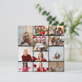 Ontwerp Je Eigen 11 Foto Collage Feestdagenkaart (Staand voorkant)