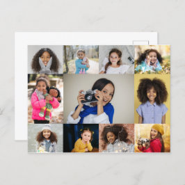 Ontwerp je eigen 11 fotocollage briefkaart