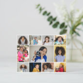 Ontwerp je eigen 11 fotocollage briefkaart (Staand voorkant)