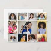 Ontwerp je eigen 11 fotocollage briefkaart (Voorkant / Achterkant)