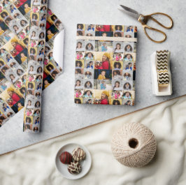 Ontwerp je eigen 11 fotocollage cadeaupapier