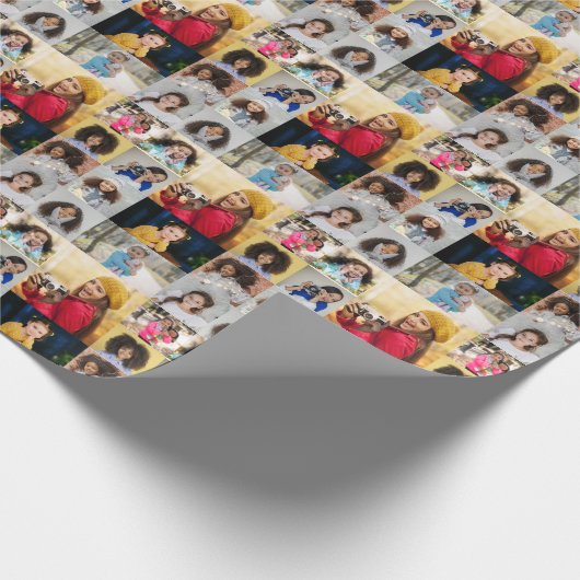 Ontwerp je eigen 11 fotocollage cadeaupapier (Hoek)