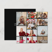 Ontwerp je eigen 11 fotocollage feestdagenkaart (Voorkant / Achterkant)