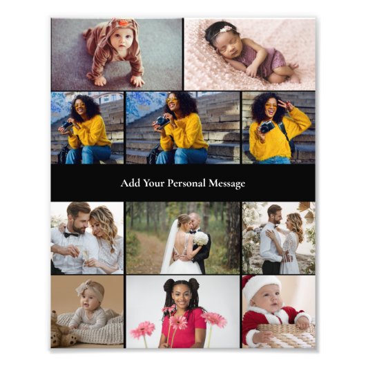 Ontwerp je eigen 11 fotocollage foto afdruk (Voorkant)