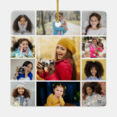 Ontwerp je eigen 11 fotocollage keramisch ornament (Achterkant)