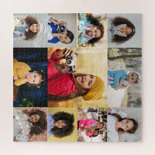Ontwerp je eigen 11 fotocollage legpuzzel (Horizontaal)