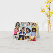 Ontwerp Je Eigen 12 Foto Collage Kaart (Gele Bloem)