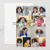 Ontwerp je eigen 12 fotocollage aankondiging (Voorkant / Achterkant)