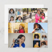 Ontwerp je eigen 12 fotocollage aankondiging (Voorkant / Achterkant)