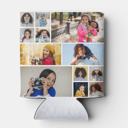 Ontwerp je eigen 12 fotocollage blikjeskoeler (Achterkant)