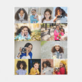 Ontwerp je eigen 12 fotocollage fleece deken (Voorkant)