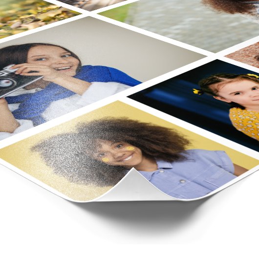 Ontwerp je eigen 12 fotocollage foto afdruk (Hoek)