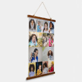 Ontwerp je eigen 12 fotocollage hangend wandkleed (Gebogen)