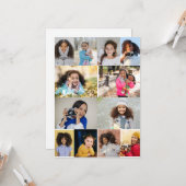 Ontwerp je eigen 12 fotocollage kaart (Voorkant / Achterkant in situ)