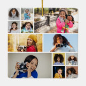 Ontwerp je eigen 12 fotocollage keramisch ornament (Achterkant)