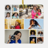 Ontwerp je eigen 12 fotocollage keramisch ornament (Voorkant)