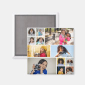 Ontwerp je eigen 12 fotocollage magneet (Voorkant / Achterkant)