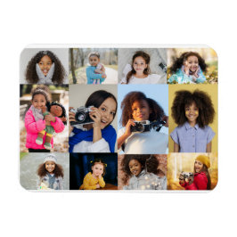 Ontwerp je eigen 12 fotocollage magneet