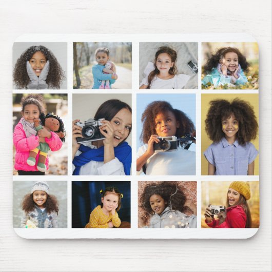 Ontwerp je eigen 12 fotocollage muismat (Voorkant)