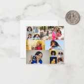 Ontwerp je eigen 12 fotocollage notitiekaartje (Voorkant / Achterkant in situ)