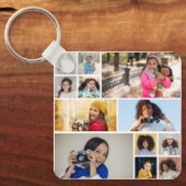 Ontwerp je eigen 12 fotocollage sleutelhanger (Voorkant)