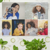 Ontwerp je eigen 12 fotocollage theedoek (Gevouwen)