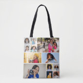 Ontwerp je eigen 12 fotocollage tote bag (Voorkant)