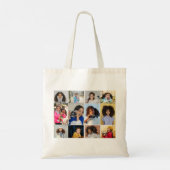 Ontwerp je eigen 12 fotocollage tote bag (Achterkant)