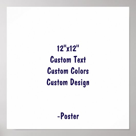 Ontwerp Je Eigen 12"x12" Mat Poster (Voorkant)