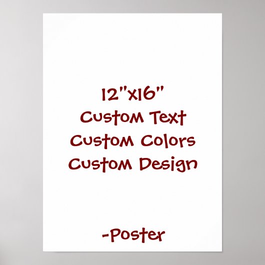 Ontwerp Je Eigen 12"x16" Mat Poster (Voorkant)