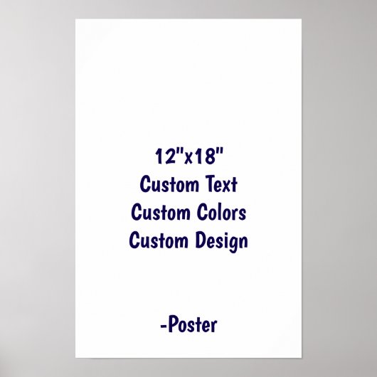 Ontwerp Je Eigen 12"x18" Mat Poster (Voorkant)
