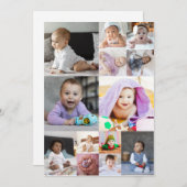 Ontwerp je eigen 13 fotocollage aankondiging (Voorkant / Achterkant)