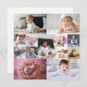 Ontwerp je eigen 13 fotocollage aankondiging (Voorkant / Achterkant)