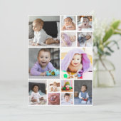 Ontwerp je eigen 13 fotocollage bedankkaart (Staand voorkant)