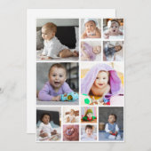 Ontwerp je eigen 13 fotocollage bedankkaart (Voorkant / Achterkant)