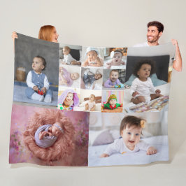 Ontwerp je eigen 13 fotocollage fleece deken