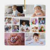 Ontwerp je eigen 13 fotocollage keramisch ornament (Achterkant)