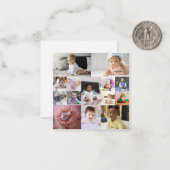 Ontwerp je eigen 14 foto collage notitiekaartje (Voorkant / Achterkant in situ)