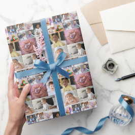 Ontwerp je eigen 14 fotocollage cadeaupapier