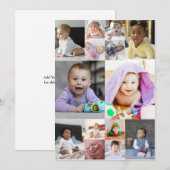 Ontwerp je eigen 14 fotocollage feestdagenkaart (Voorkant / Achterkant)