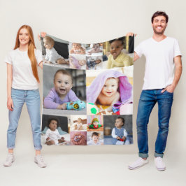 Ontwerp je eigen 14 fotocollage fleece deken