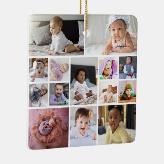 Ontwerp je eigen 14 fotocollage keramisch ornament (Rechts)