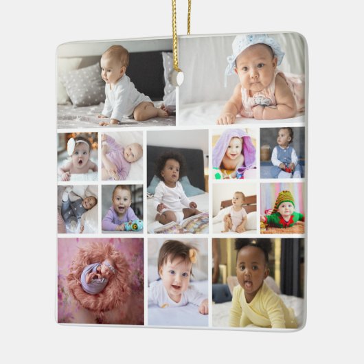 Ontwerp je eigen 14 fotocollage keramisch ornament (Links)