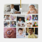 Ontwerp je eigen 14 fotocollage keramisch ornament (Achterkant)