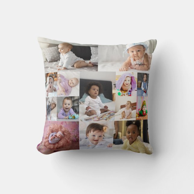 Ontwerp je eigen 14 fotocollage kussen (Voorkant)