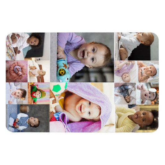 Ontwerp je eigen 14 fotocollage magneet (Horizontaal)