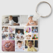 Ontwerp je eigen 14 fotocollage sleutelhanger (Achterkant)