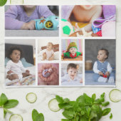 Ontwerp je eigen 14 fotocollage theedoek (Gevouwen)