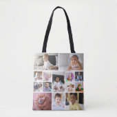 Ontwerp je eigen 14 fotocollage tote bag (Voorkant)